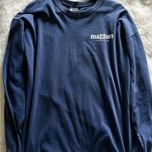 Gildan Long Sleeve Tee in Deep Blue